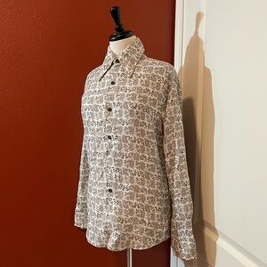 Kennington Men’s Vintage Disney Mickey & Minnie AOP‎ Button Down Disco Shirt